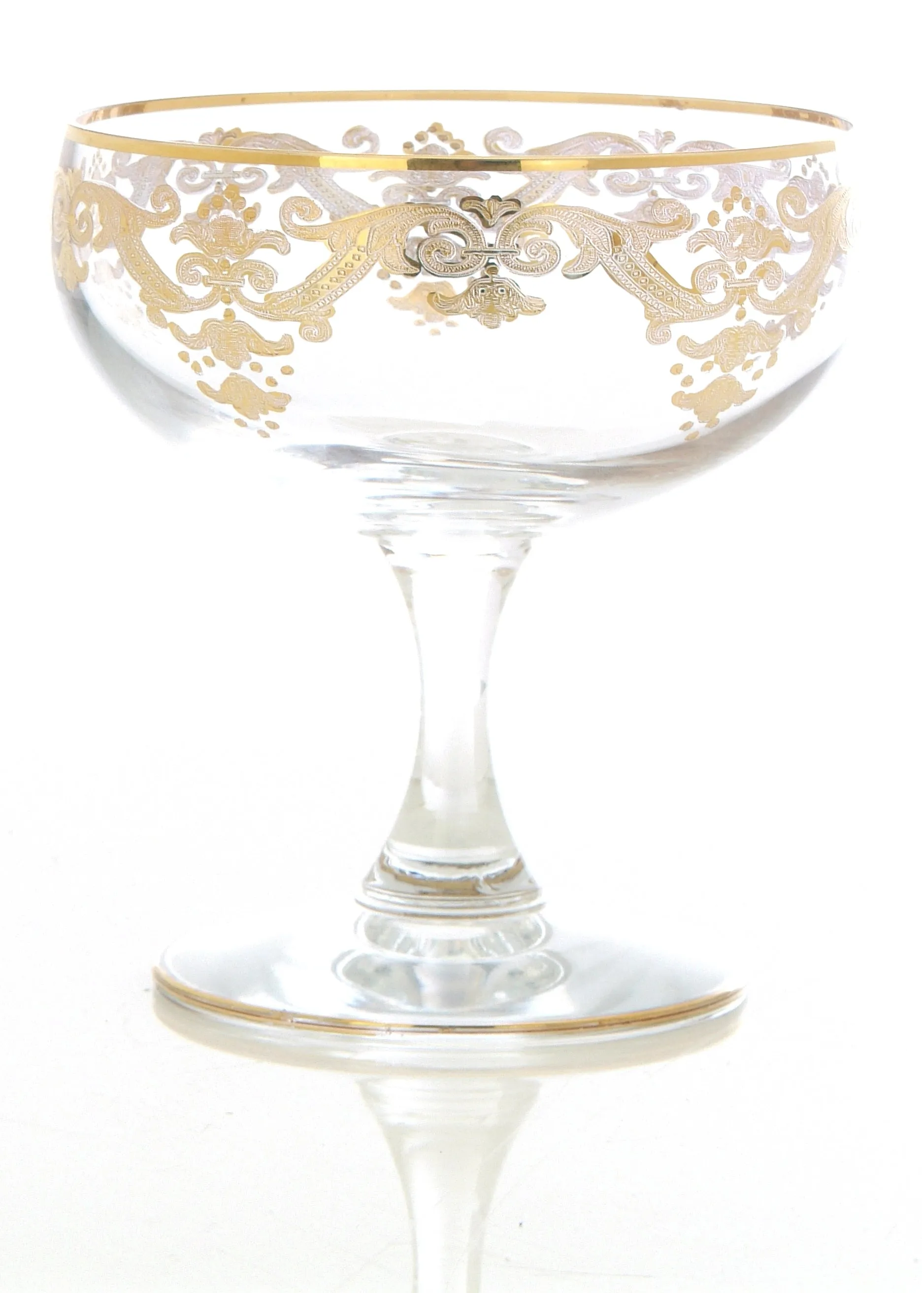 Dessert Cups with 24k Gold Artwork-Set of 4