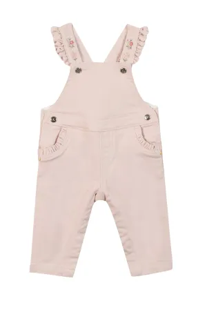 Dungarees - Cotton Pale Pink Embroidery