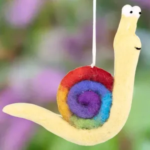 DZI Handmade BRIGHT RAINBOW SNAIL