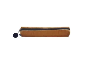 Earth Squared - Velvet Pencil/Make Up Brush Case - Mustard Yellow - 20x3x4cms