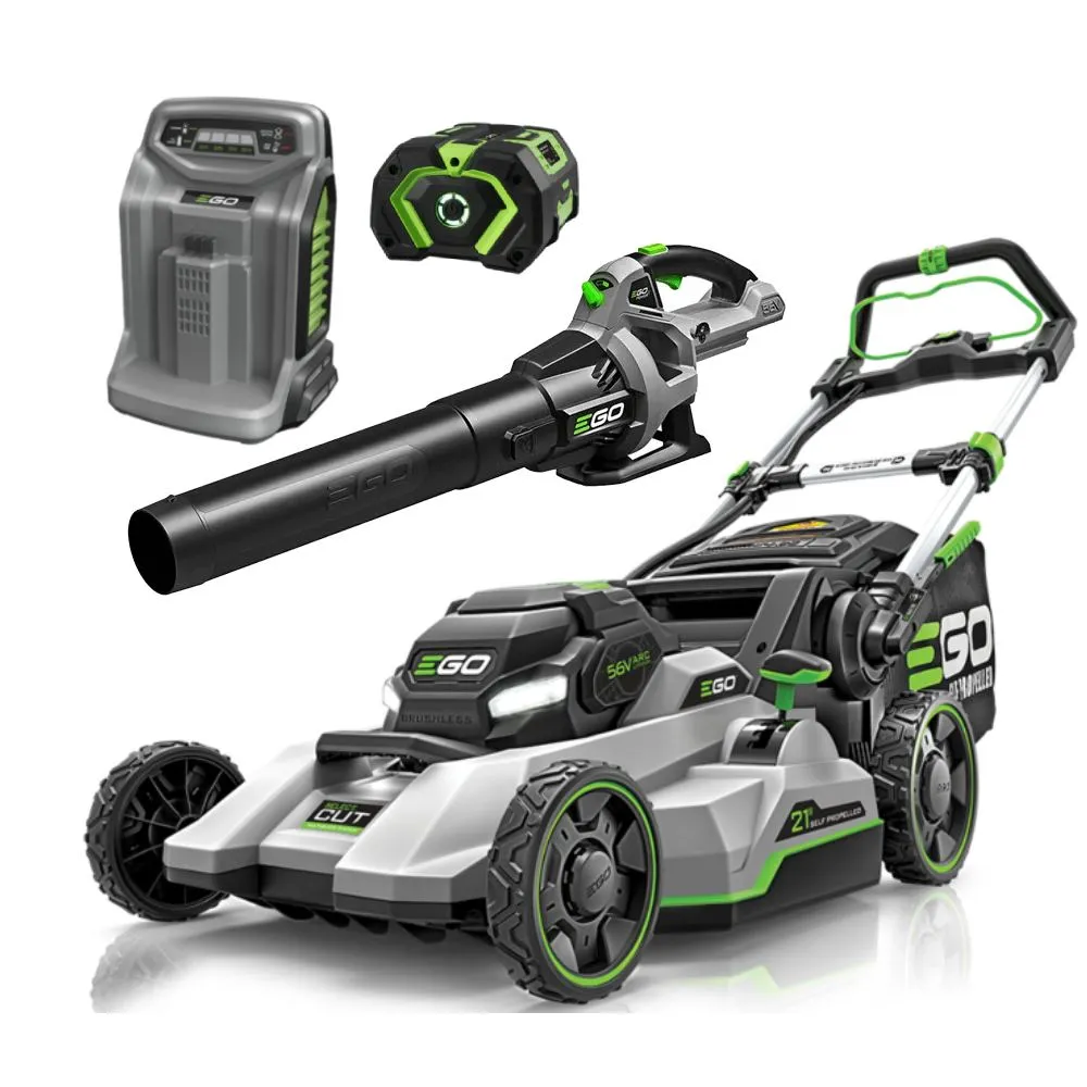 EGO LMLB2135E-SP 56V 7.5Ah 520mm (52cm) Cordless Brushless Self-Propelled Lawn Mower Combo Kit with Bonus Cordless Brushless Blower