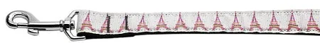 Eiffel Tower Nylon Dog Leash 3-8 Inch Wide 6ft Long