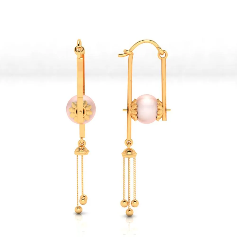 Exceptionally Well-crafted 22-karat Gold Dangler Earrings