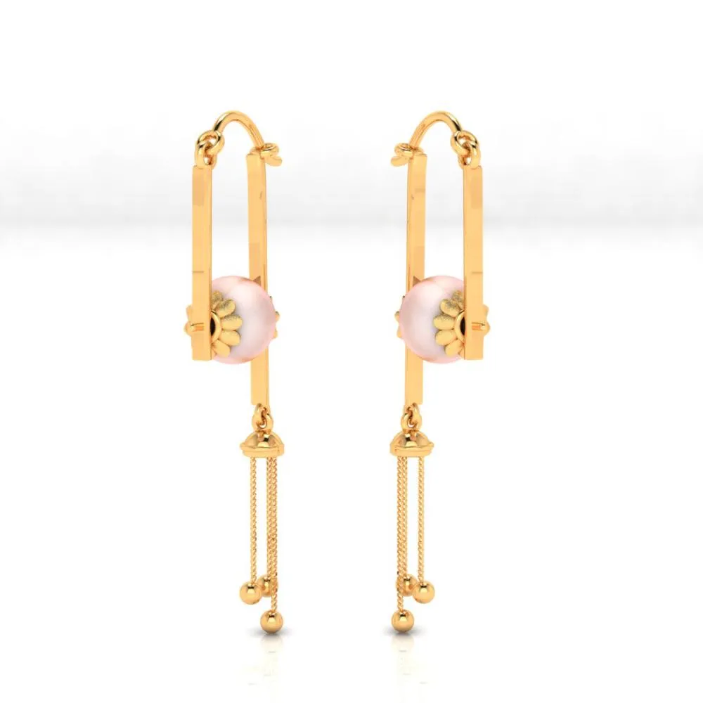 Exceptionally Well-crafted 22-karat Gold Dangler Earrings