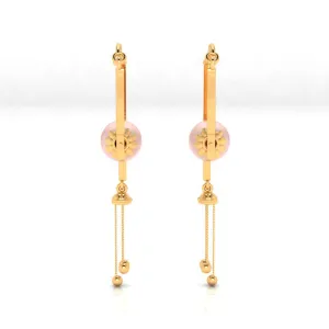 Exceptionally Well-crafted 22-karat Gold Dangler Earrings