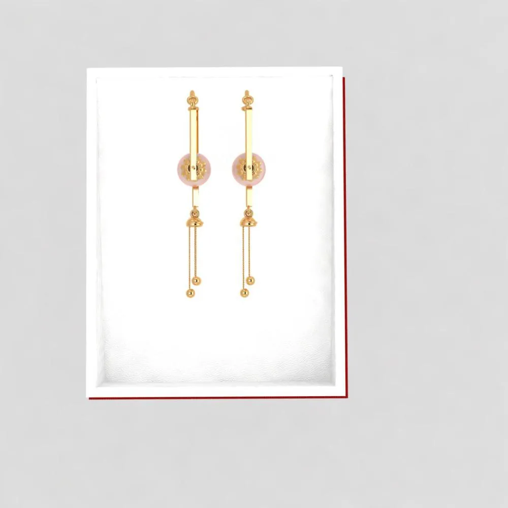 Exceptionally Well-crafted 22-karat Gold Dangler Earrings