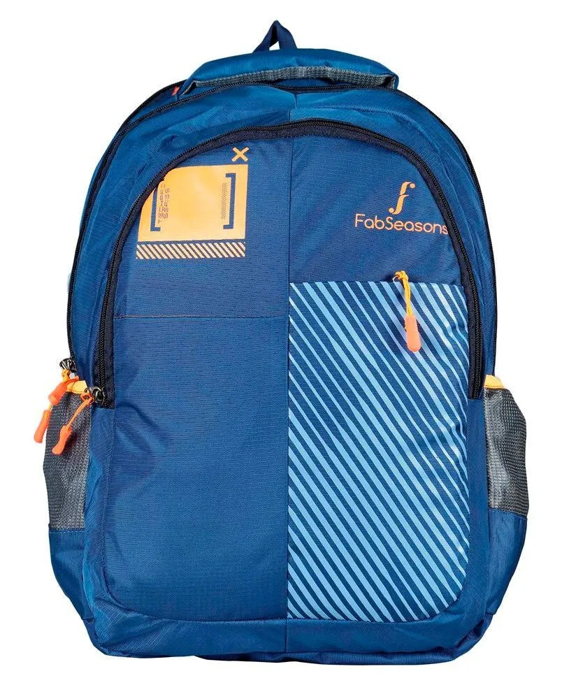 FabSeasons Printed Blue Backpack with Raincover and Laptop holder