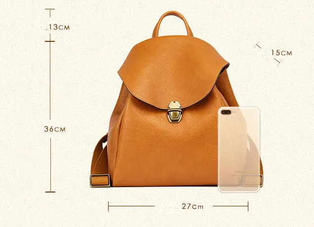 Fashion Leather Traveling Backpack for Women 6017