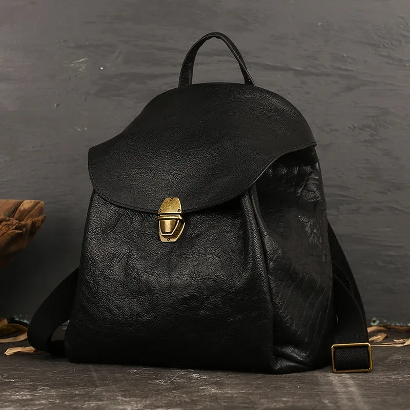 Fashion Leather Traveling Backpack for Women 6017