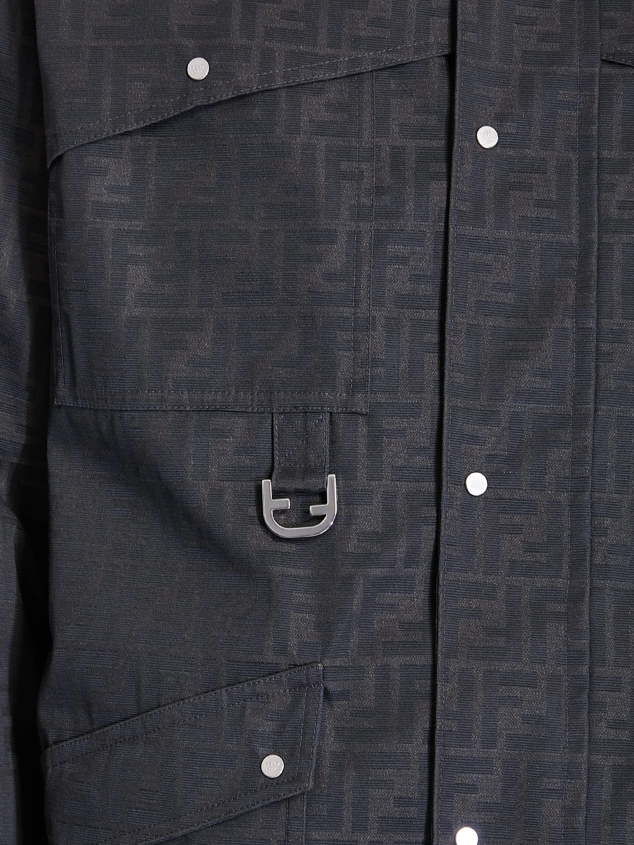 FF JACQUARD WAXED COAT