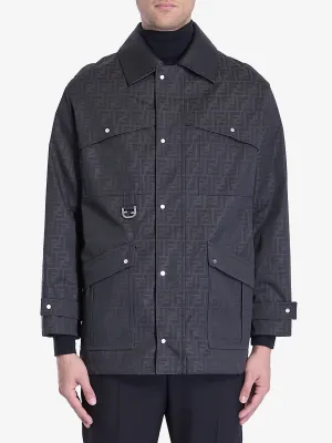 FF JACQUARD WAXED COAT