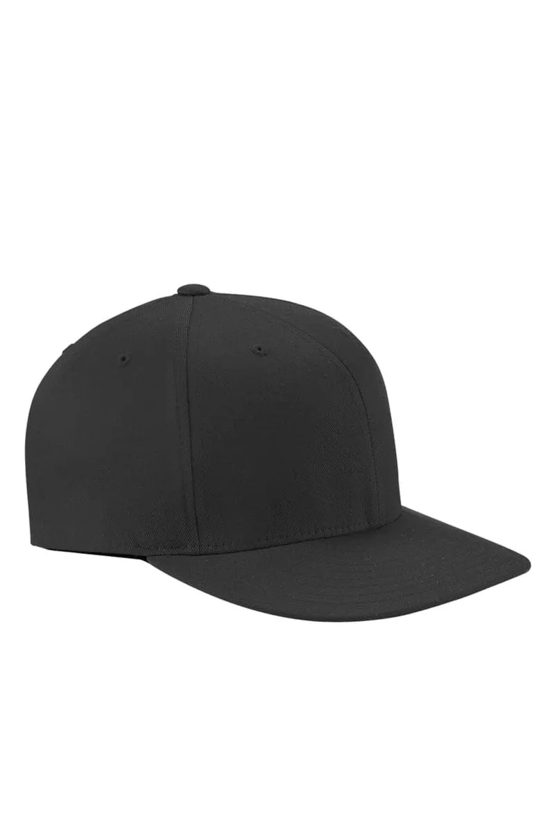 Flexfit 6297F: Adult Wooly Twill Pro Baseball On-Field Shape Cap with Flat Bill