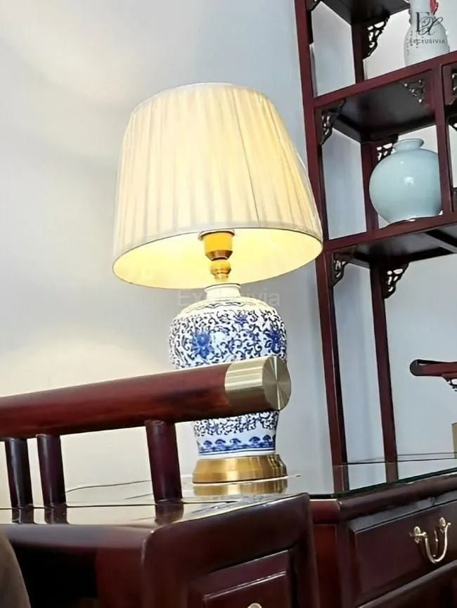 FLORY Blue Oriental Table Lamp