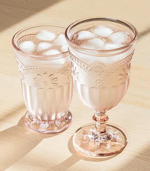 Flower Wine Glass - Pink