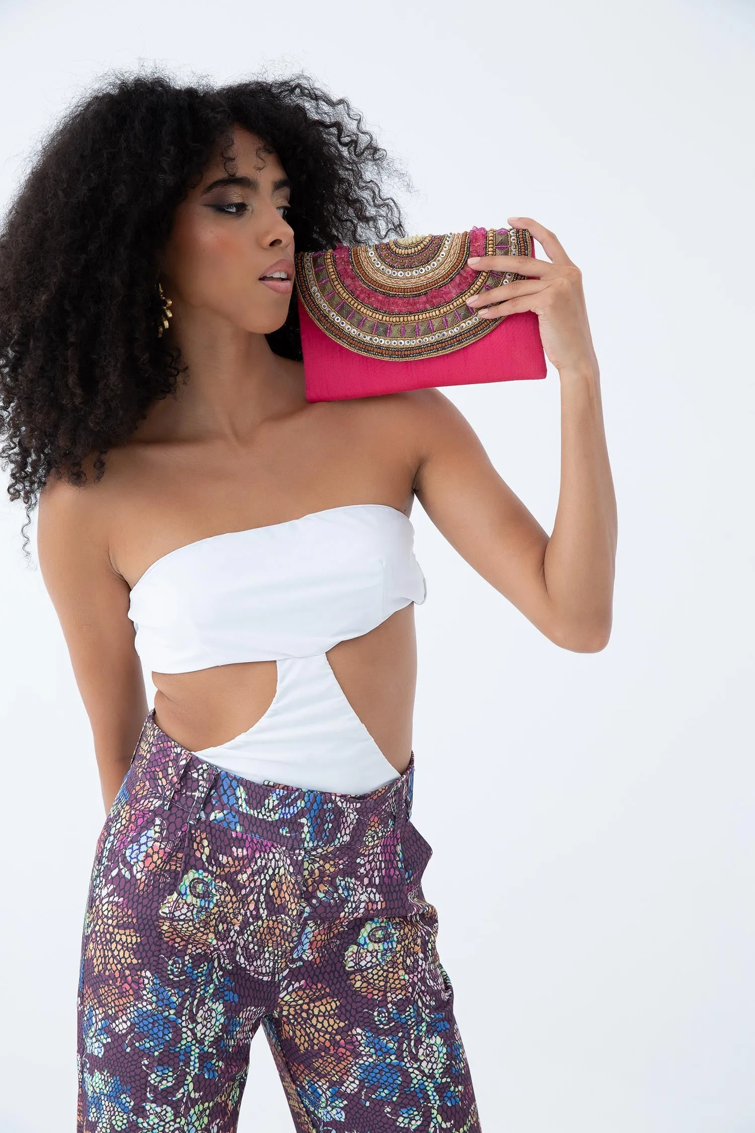 Fuchsia Chic Clutch - Taleed