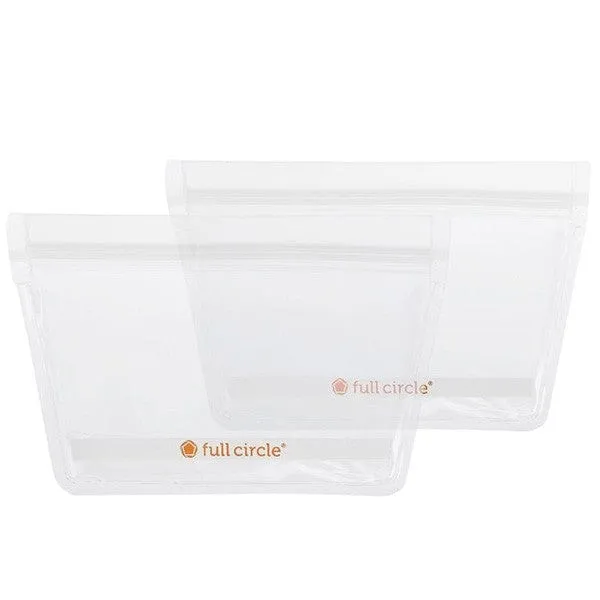 Full Circle ZipTuck Reusable Snack Bags 2pk - Clear