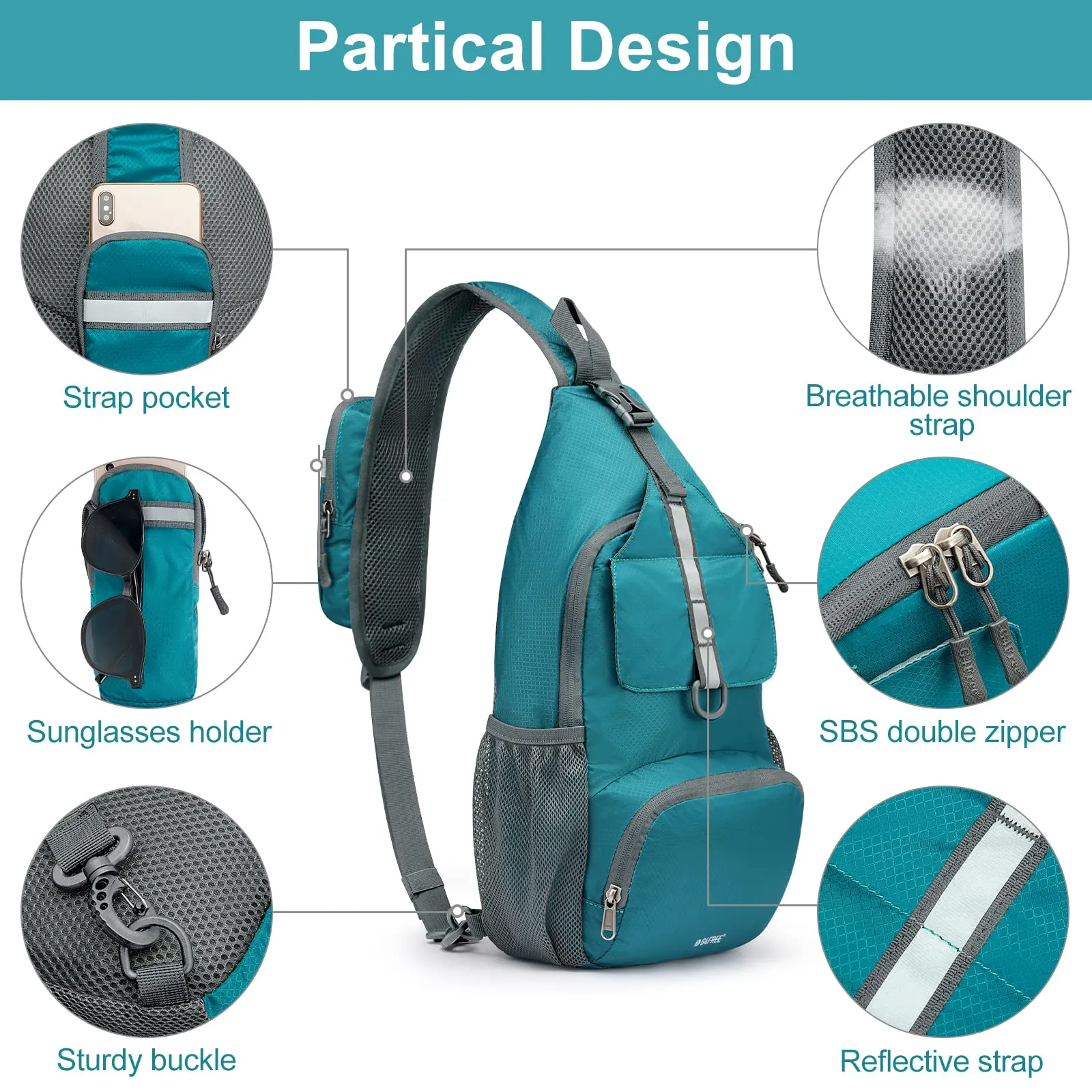 G4Free Packable Crossbody Sling Backpack