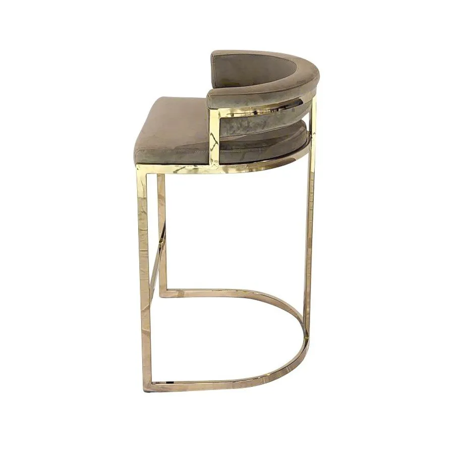 GABRIELLA Velvet & Gold Bar Chair