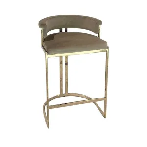 GABRIELLA Velvet & Gold Bar Chair