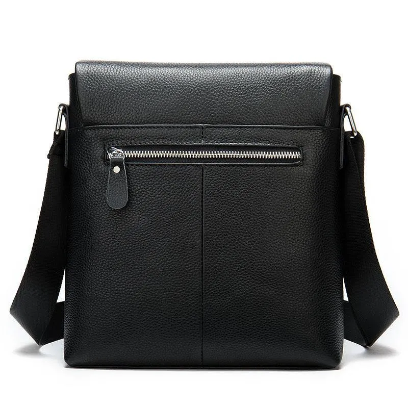 Genuine Leather Men's Flap messenger bag Shoulder bag crossbody bags