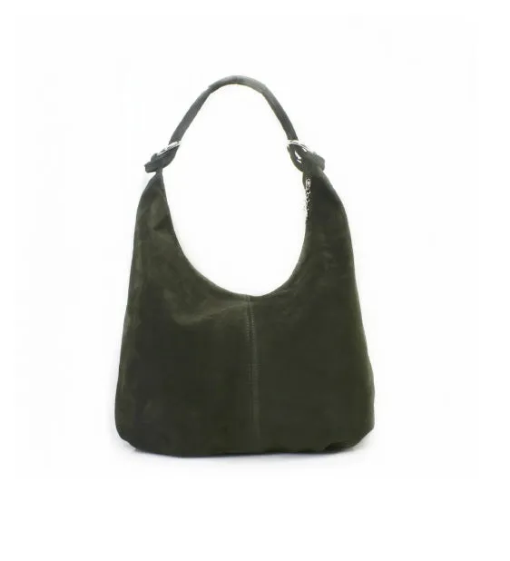 Genuine Suede Leather Large Hobo Shopper