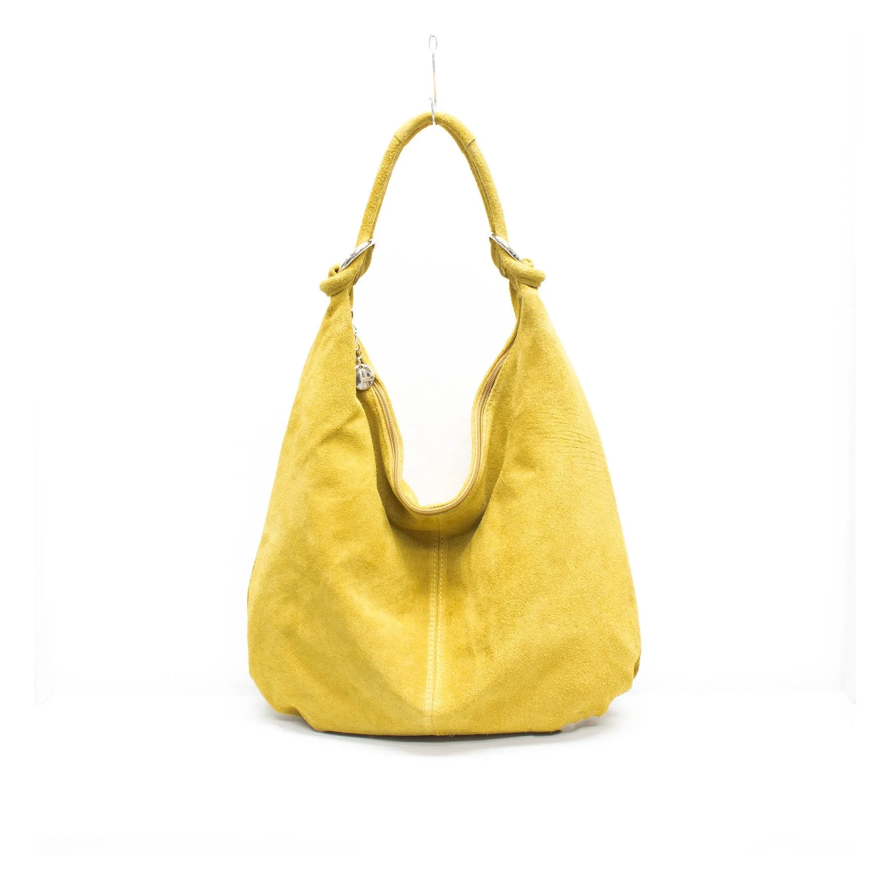 Genuine Suede Leather Large Hobo Shopper