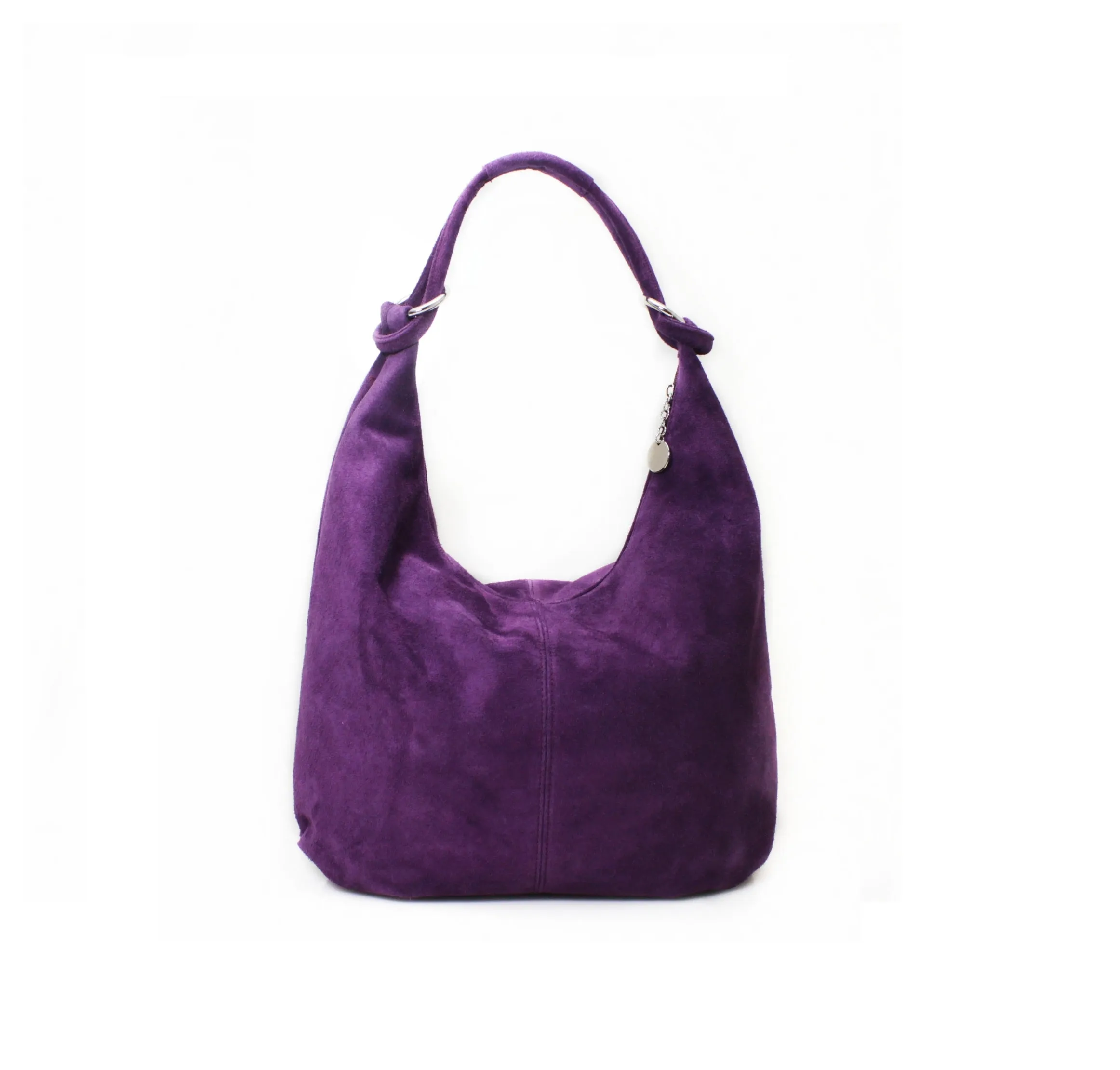 Genuine Suede Leather Large Hobo Shopper