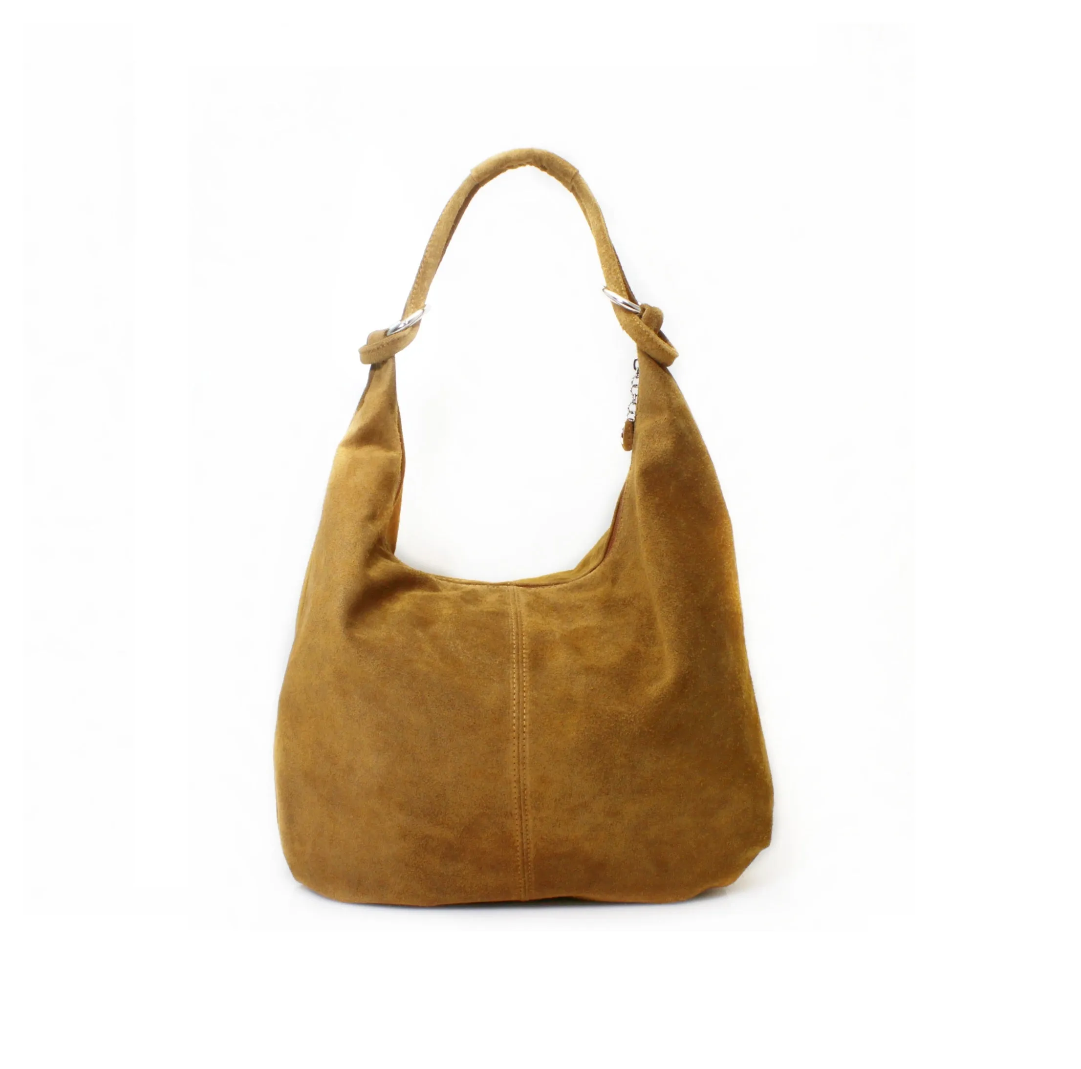 Genuine Suede Leather Large Hobo Shopper