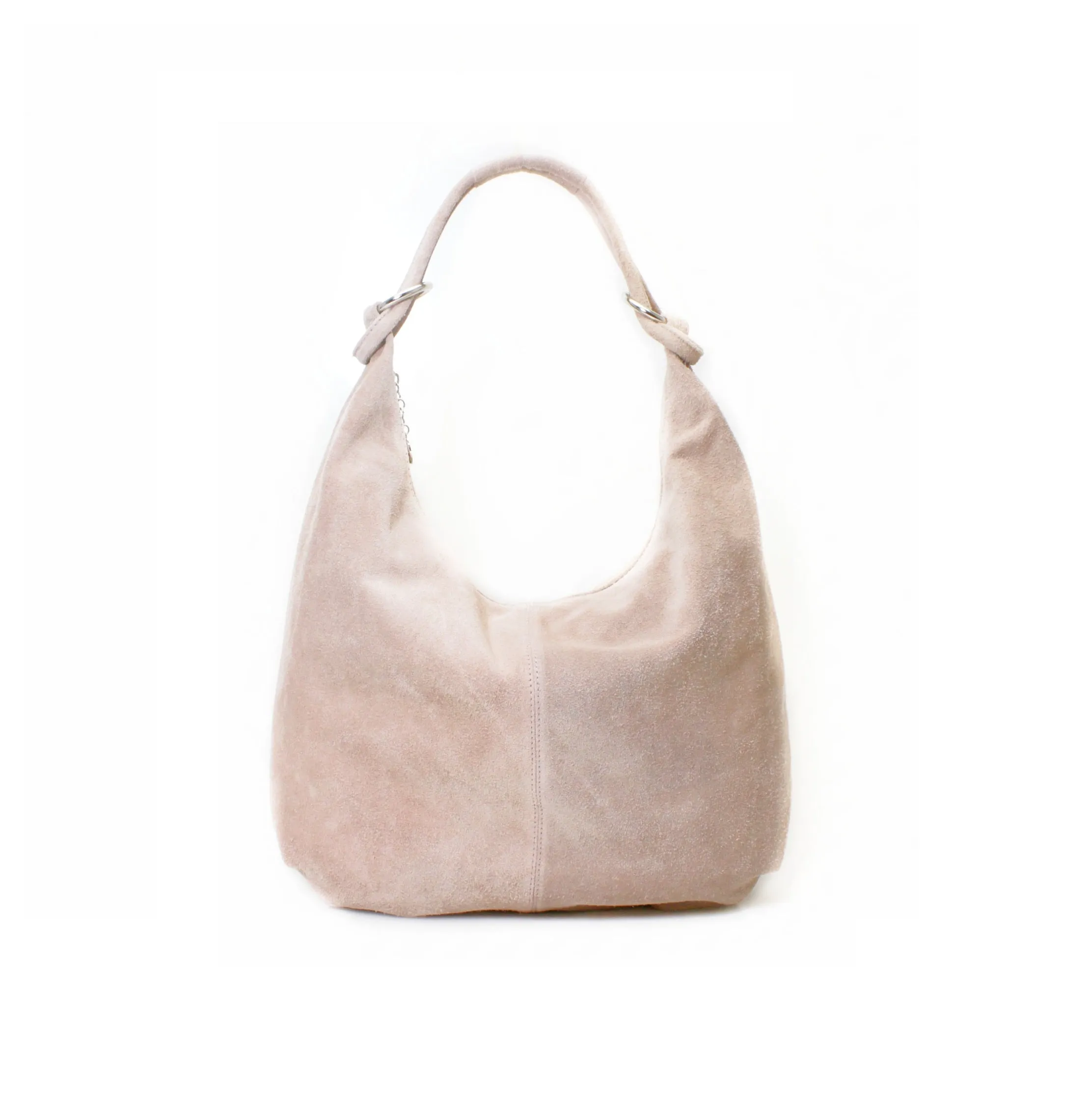 Genuine Suede Leather Large Hobo Shopper