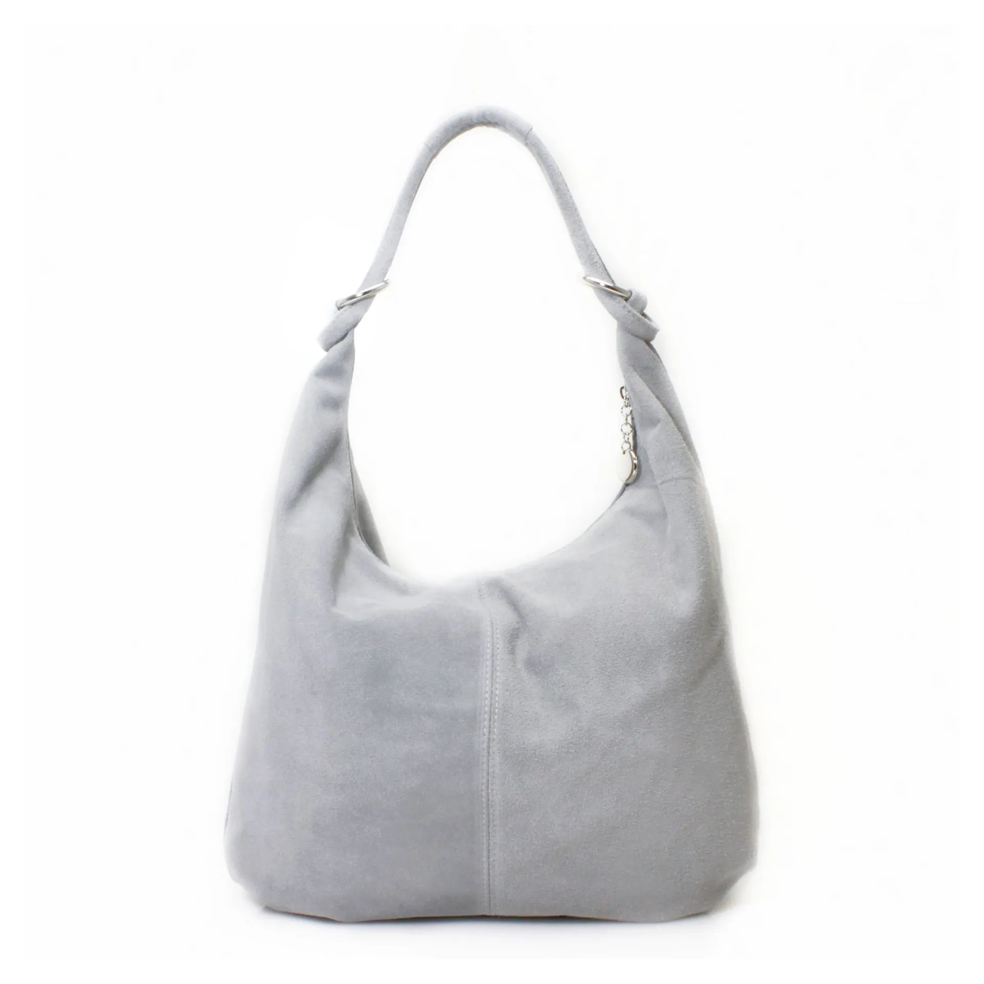 Genuine Suede Leather Large Hobo Shopper