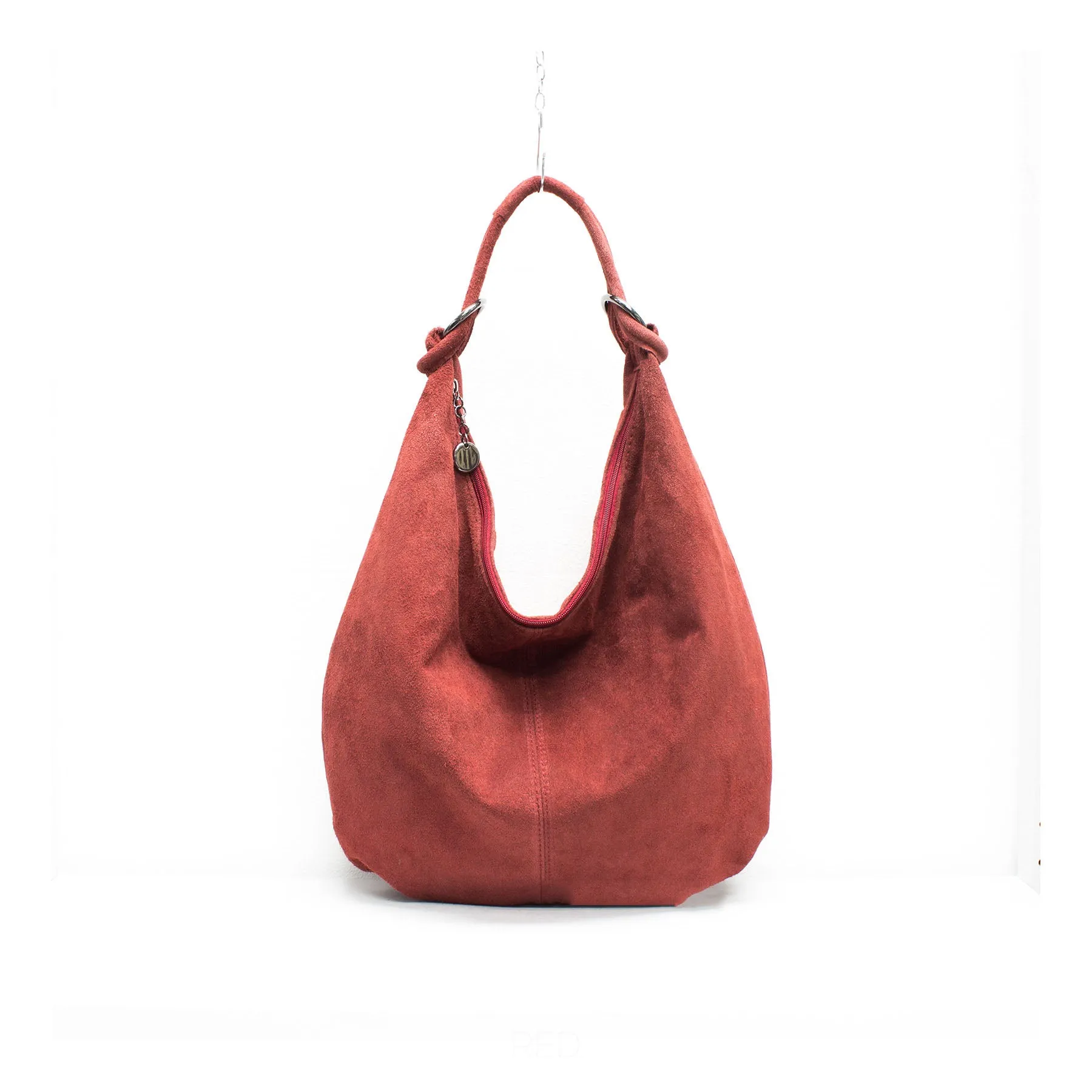 Genuine Suede Leather Large Hobo Shopper