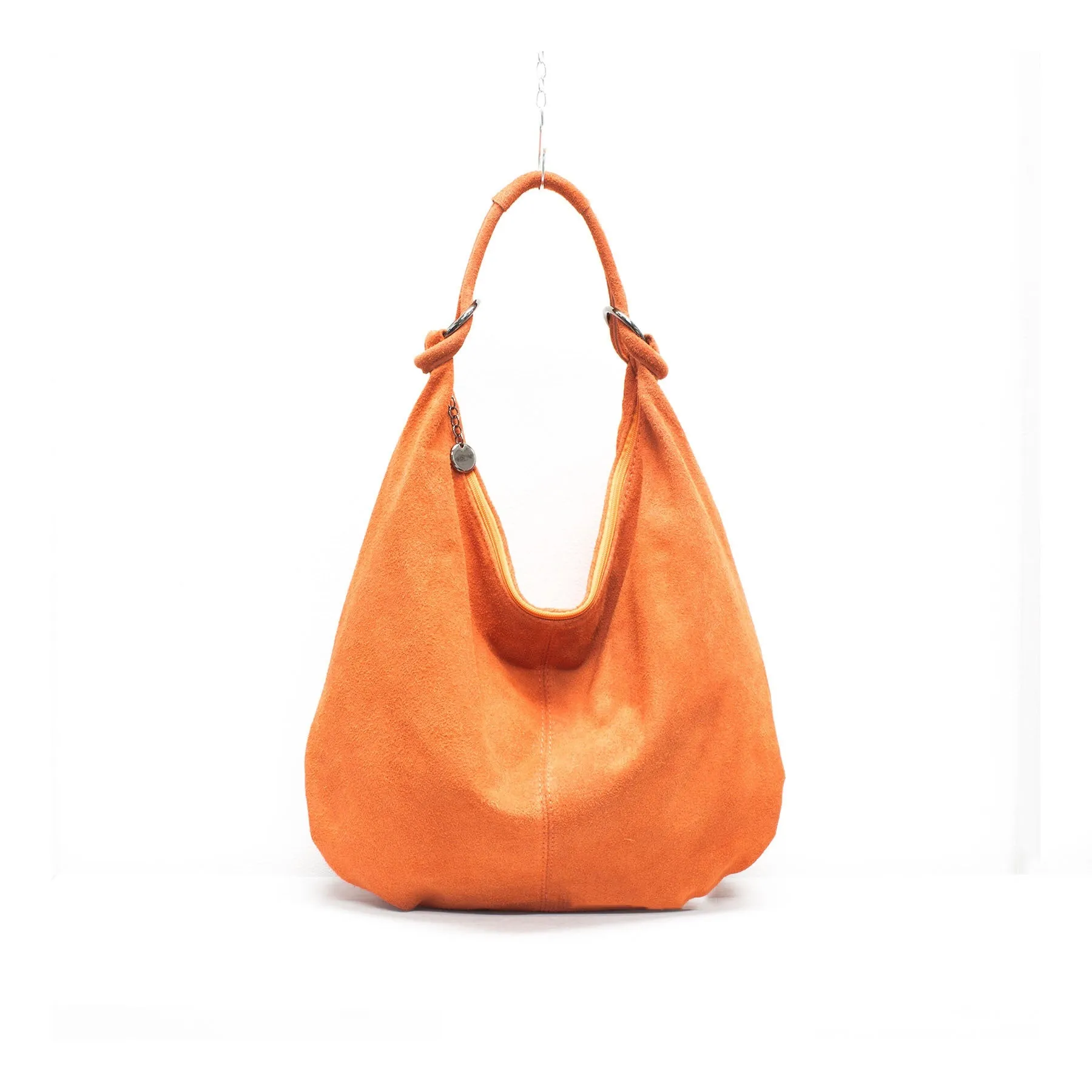 Genuine Suede Leather Large Hobo Shopper