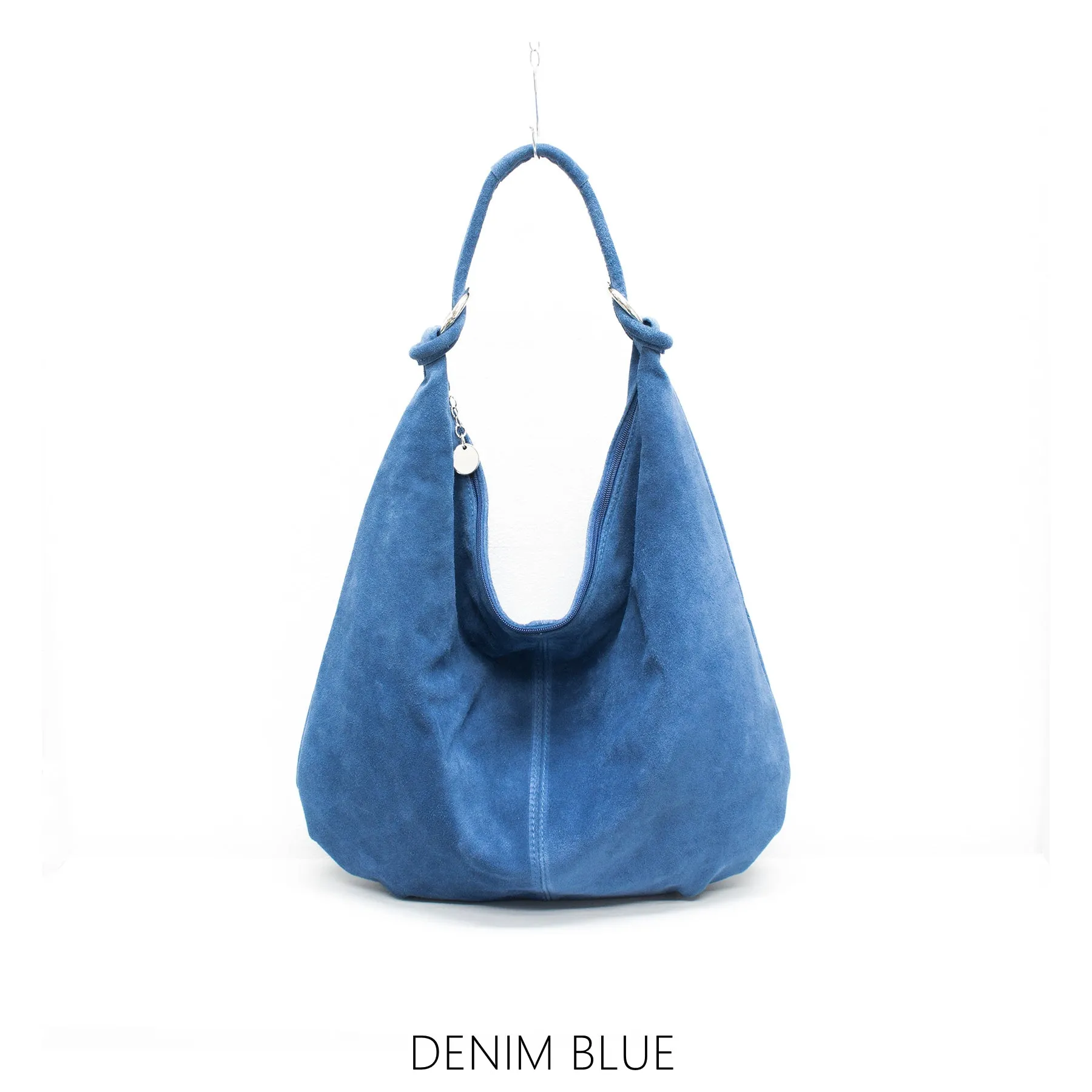 Genuine Suede Leather Large Hobo Shopper