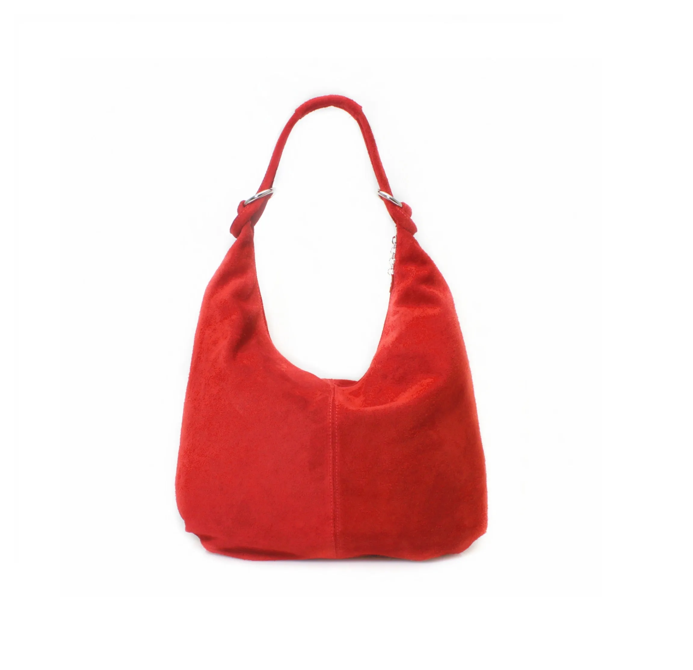 Genuine Suede Leather Large Hobo Shopper