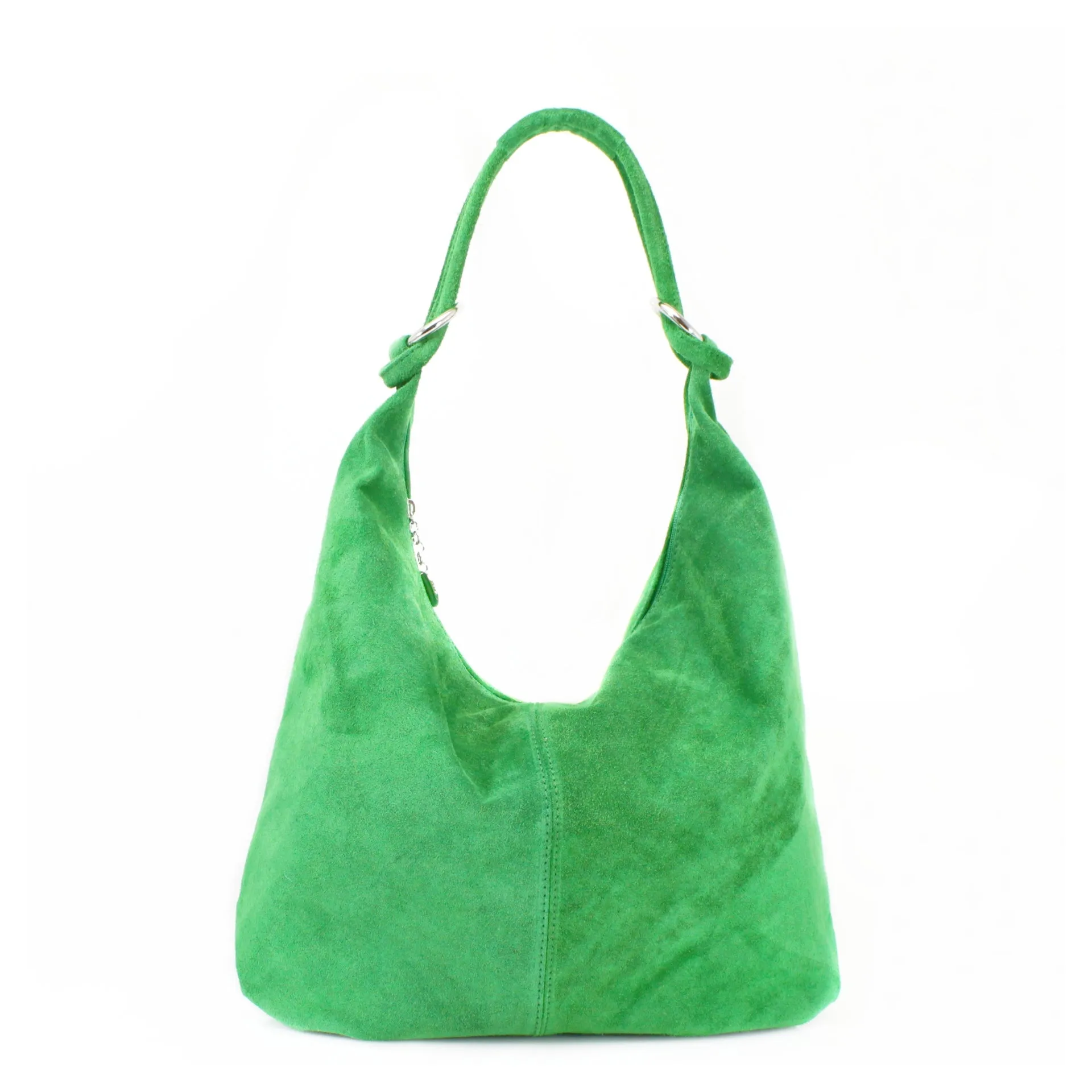 Genuine Suede Leather Large Hobo Shopper