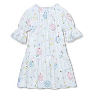 GISELLE - GIRLS VISCOSE NIGHTDRESS WHITE LADYBUG PRINT