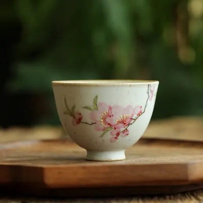 Gohobi Hand-painted Ceramic Floral Tea Cup