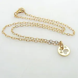 Gold Paw Charm Necklace