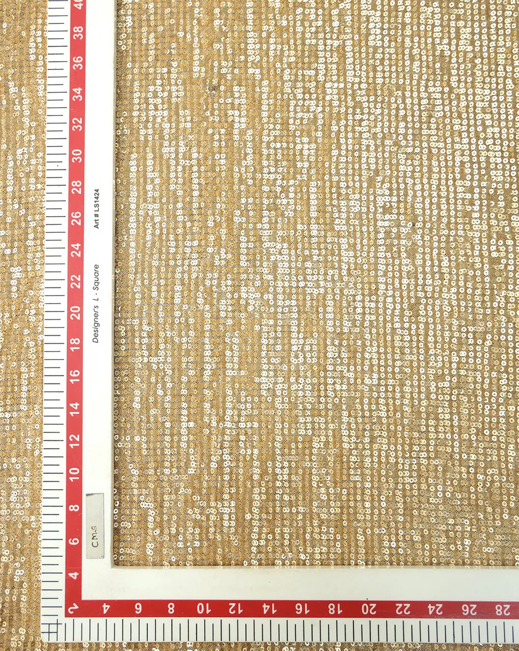 Golden Polyester Net Sequin Fabric