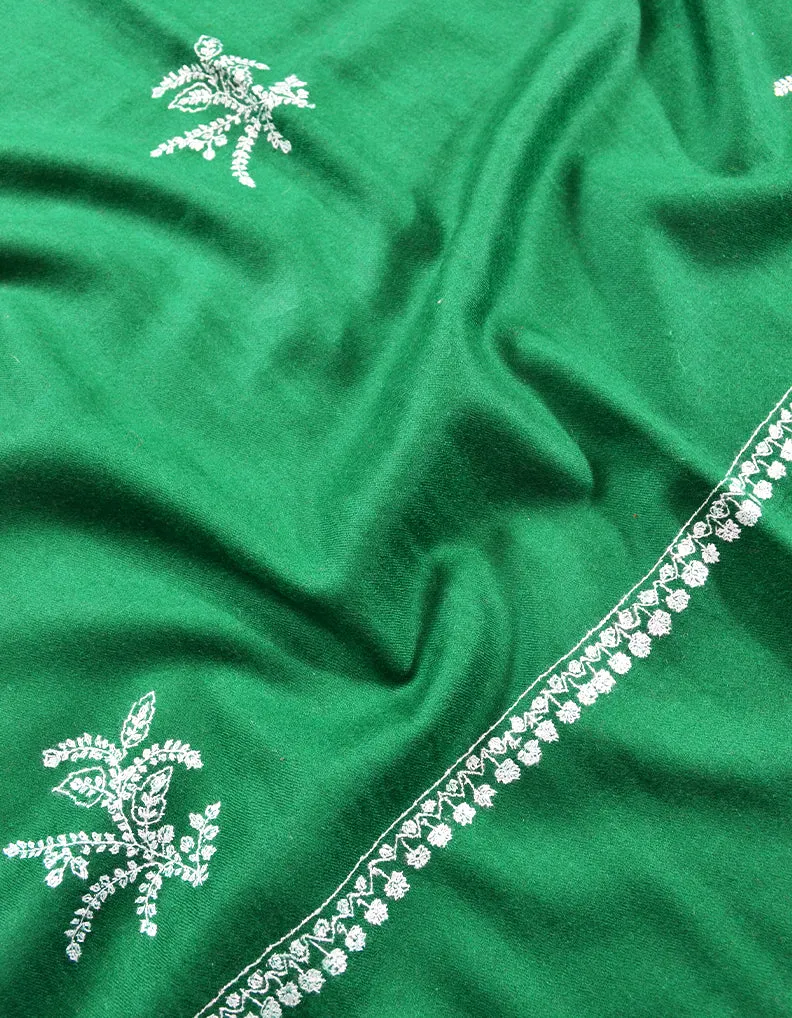 Green Embroidery Pashmina Shawl 7723