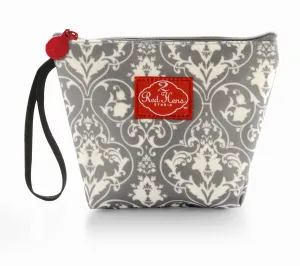 Grey Damask Snack Bag Pouch