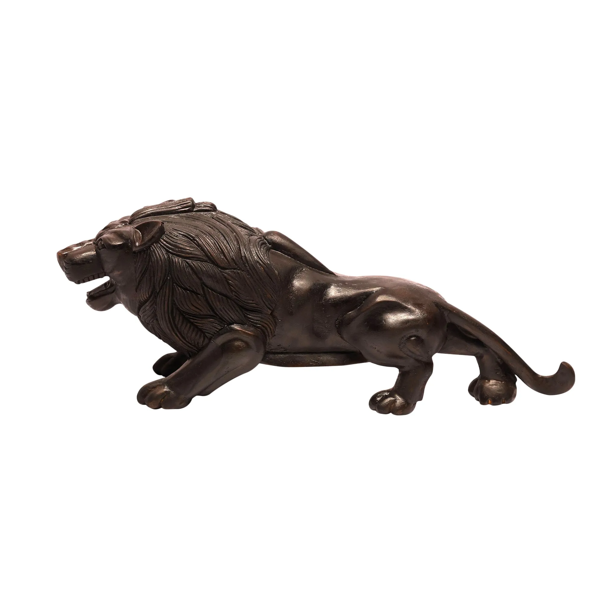 Hand Crafted Wooden Lion