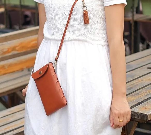 HANDMADE LEATHER CUTE Phone SHOULDER BAG PURSE PERSONALIZED MONOGRAMMED GIFT CUSTOM CROSSBODY BAG PURSE SHOULDER BAG PURSE