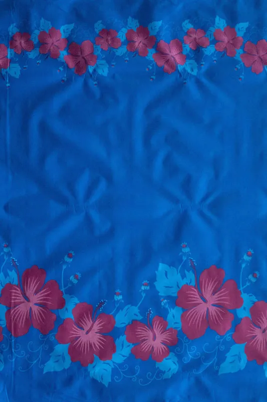 Hibiscus Double Border Fabric | Polyester