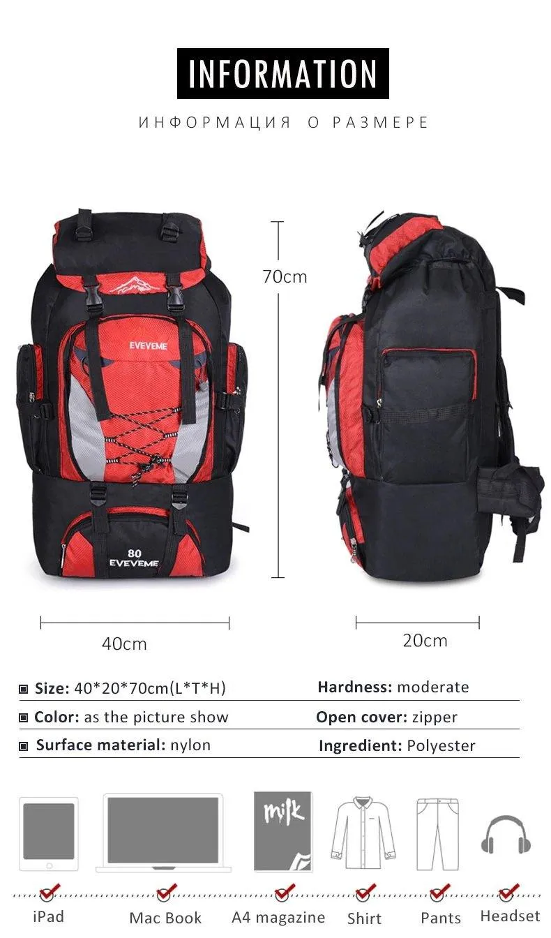 Hiking Camping Backpack 80l