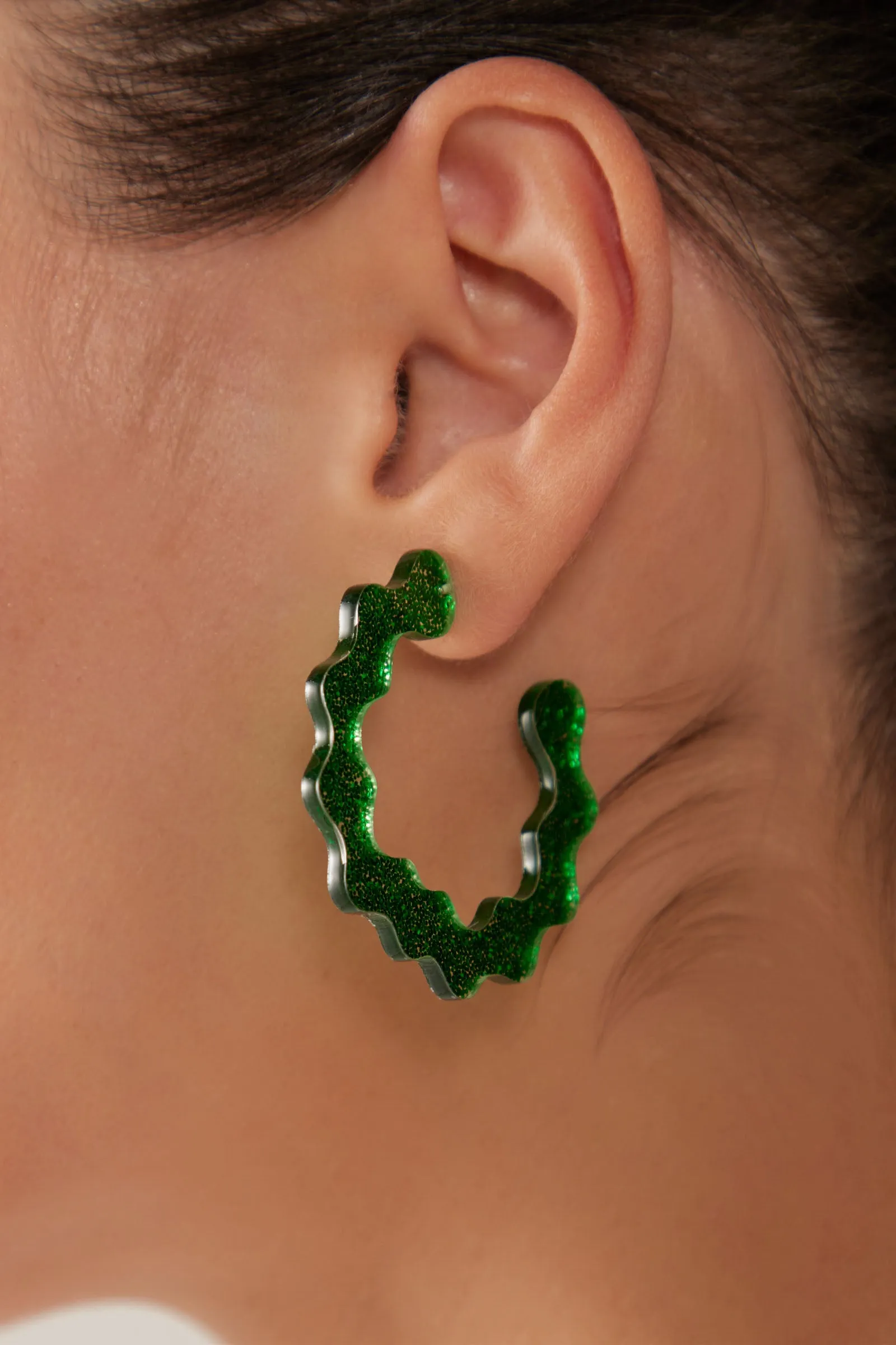 Jovial Hoop Earring - Emerald