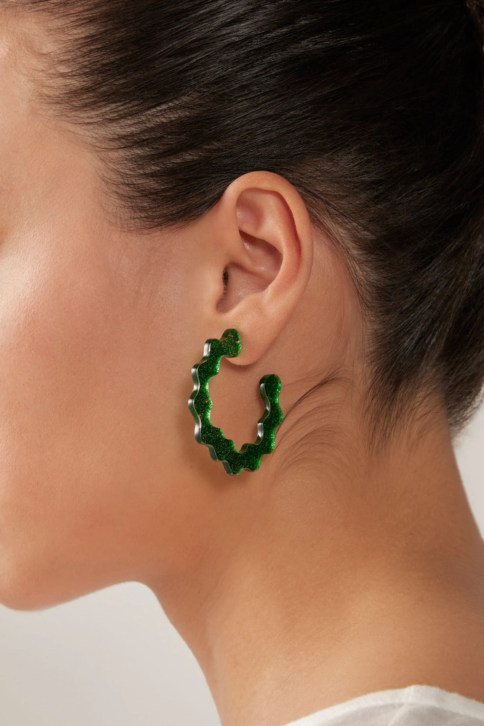 Jovial Hoop Earring - Emerald