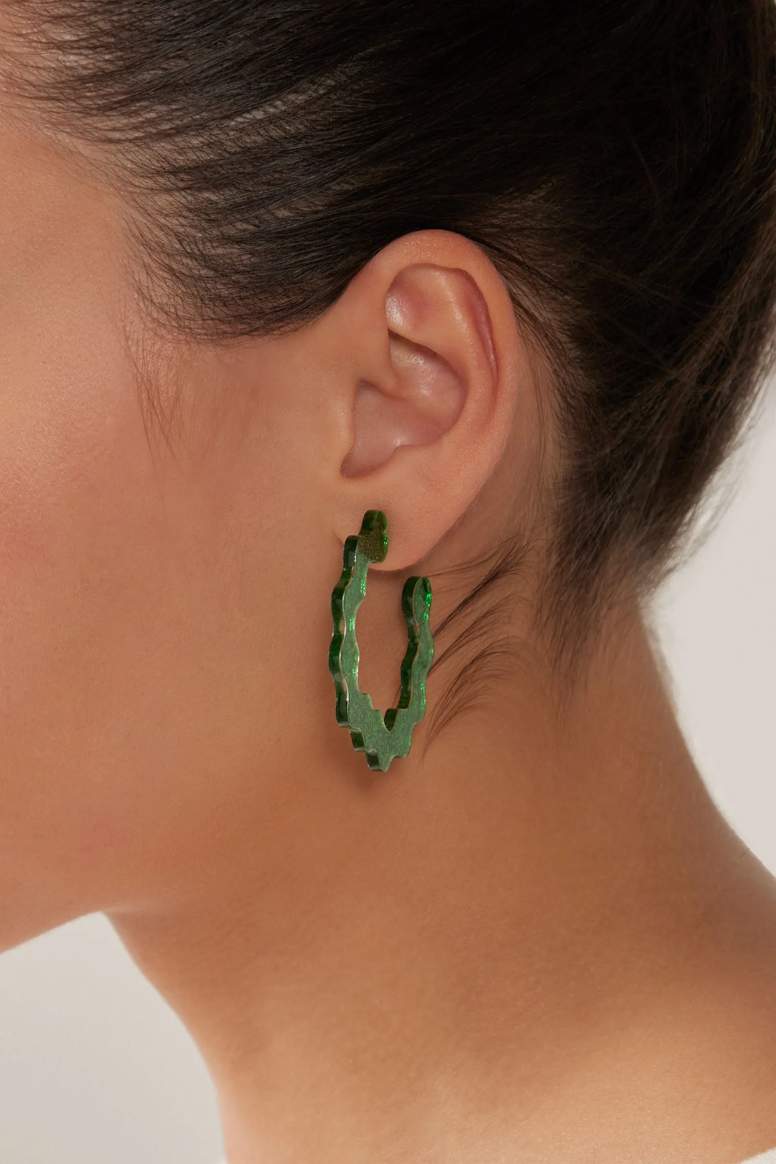 Jovial Hoop Earring - Emerald