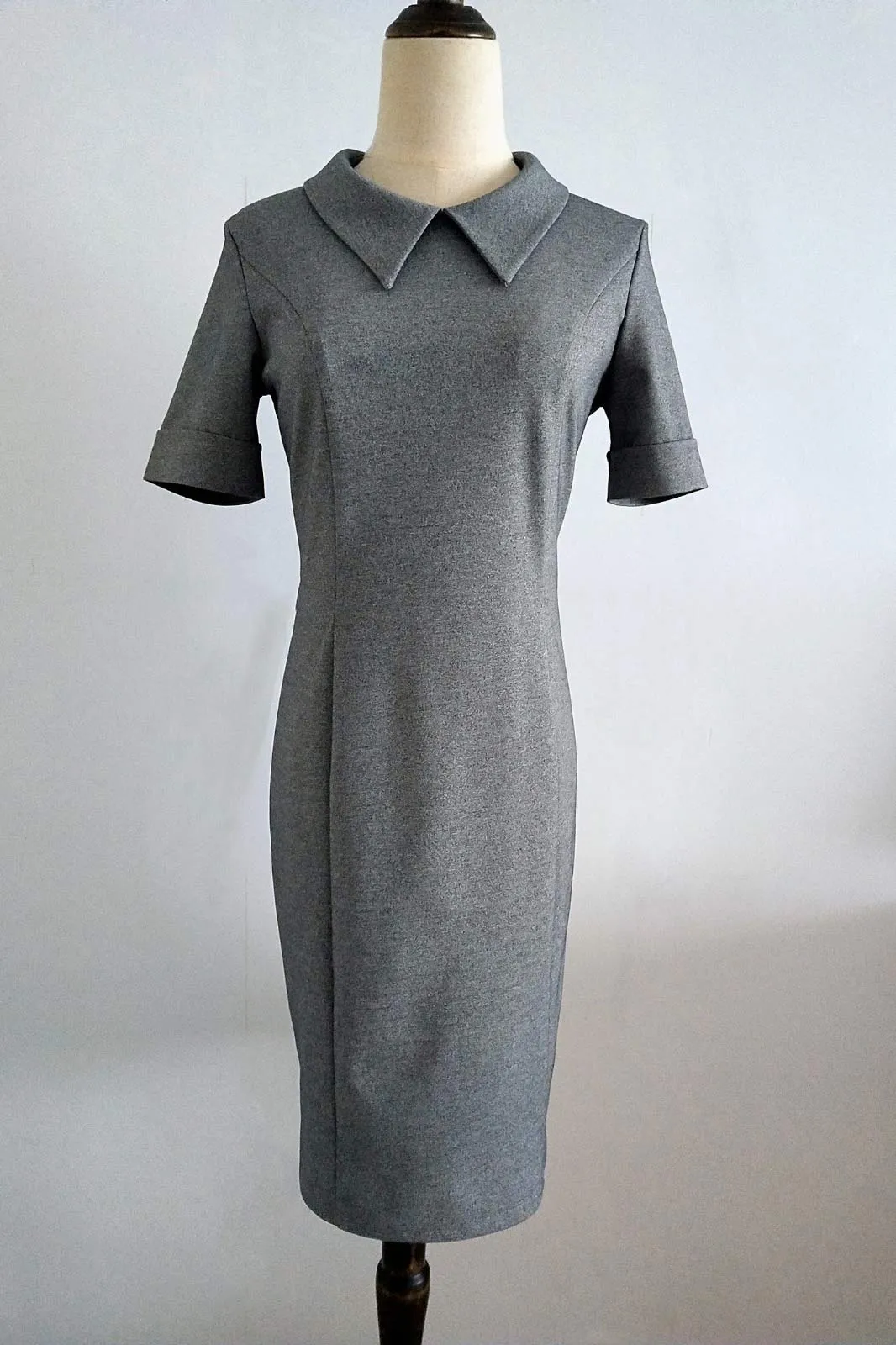 Kate Middleton Gray Lapel Sheath Dress