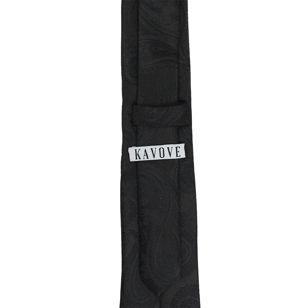 Kavove The Royal Paisley Black Necktie